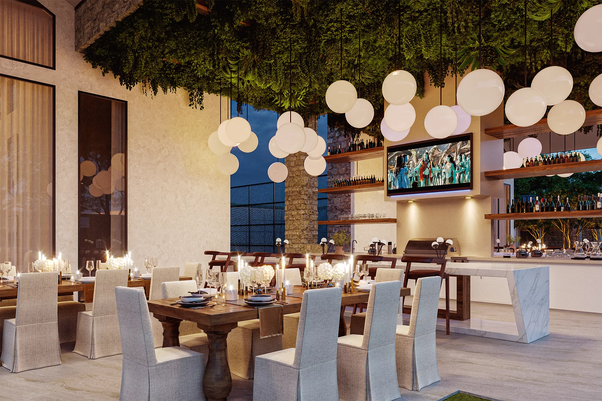 1734 - FOX - DINING_EVENING- REV 3- Photos