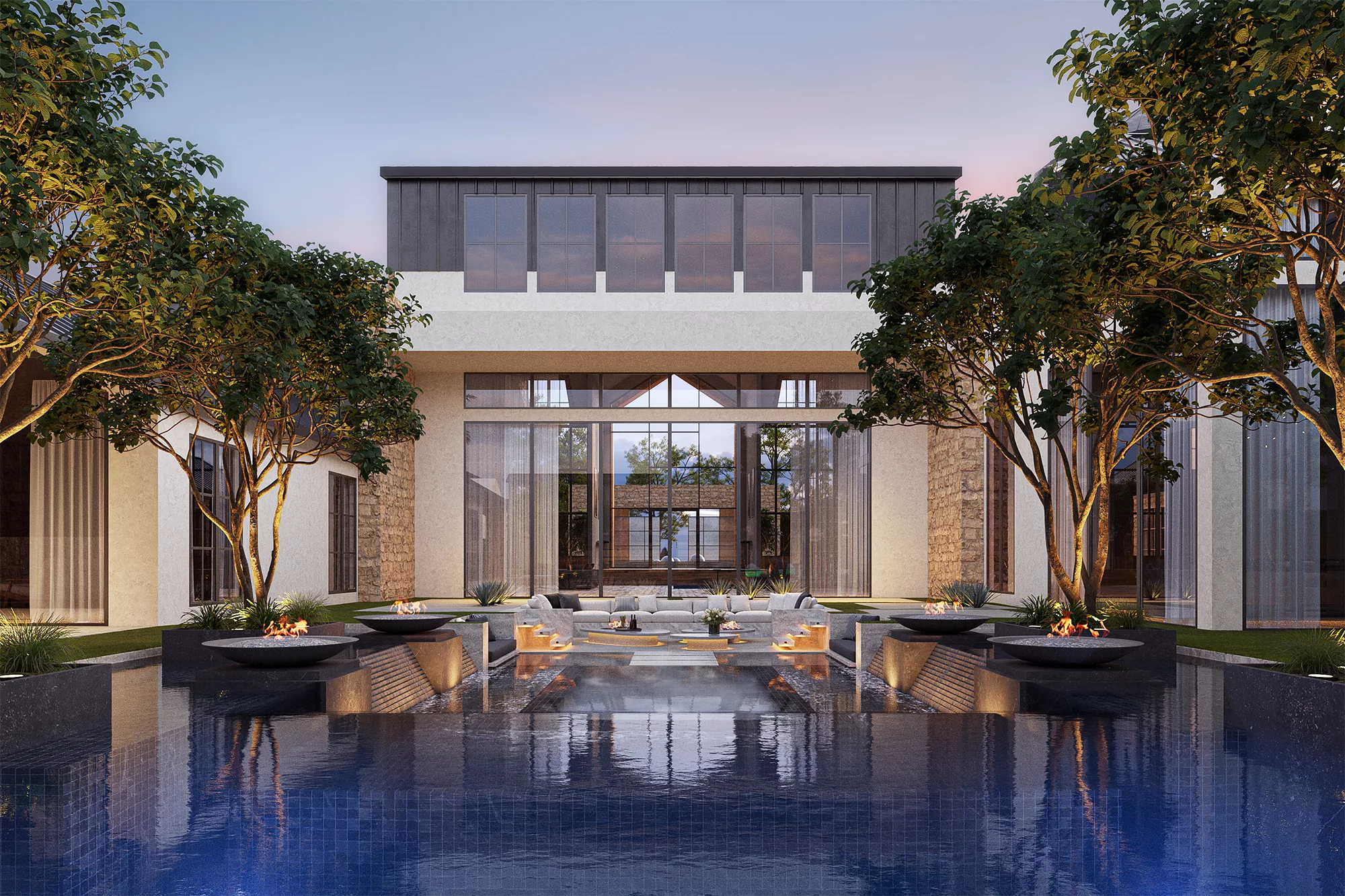 1734 - FOX - POOL 01 DUSK - REV 3- Photos
